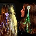 Trança flash LED faixa de cabelo colorido