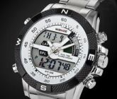 Men Rubber Band WEIDE Led Quartz analógico e digital Sports