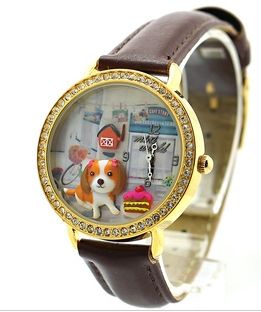2013 Novo mini relógio korea jóia da coroa imperial cão